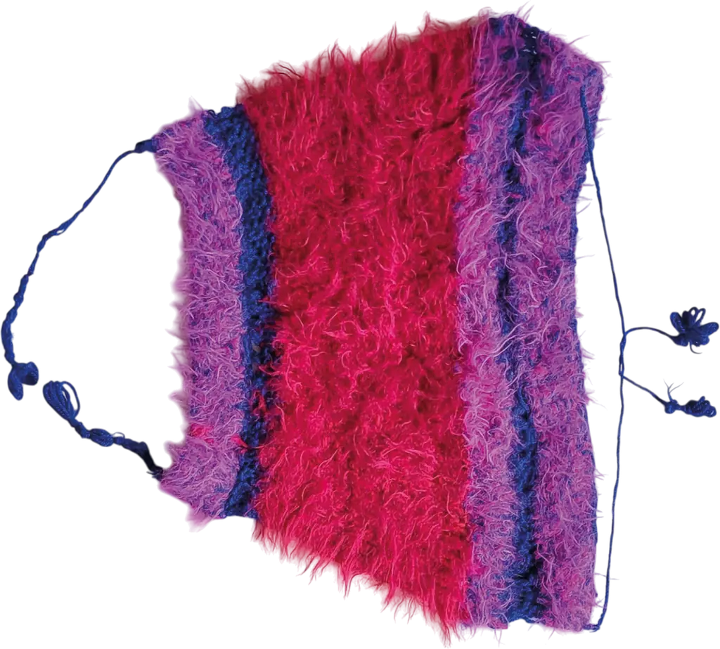 Gestrickte Tasche in Pink und Violett